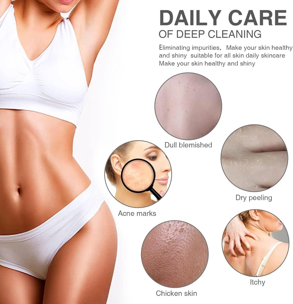 African Exfoliating Net Sponge 3 Pack Body Scrubber for Shower Back Cleaning