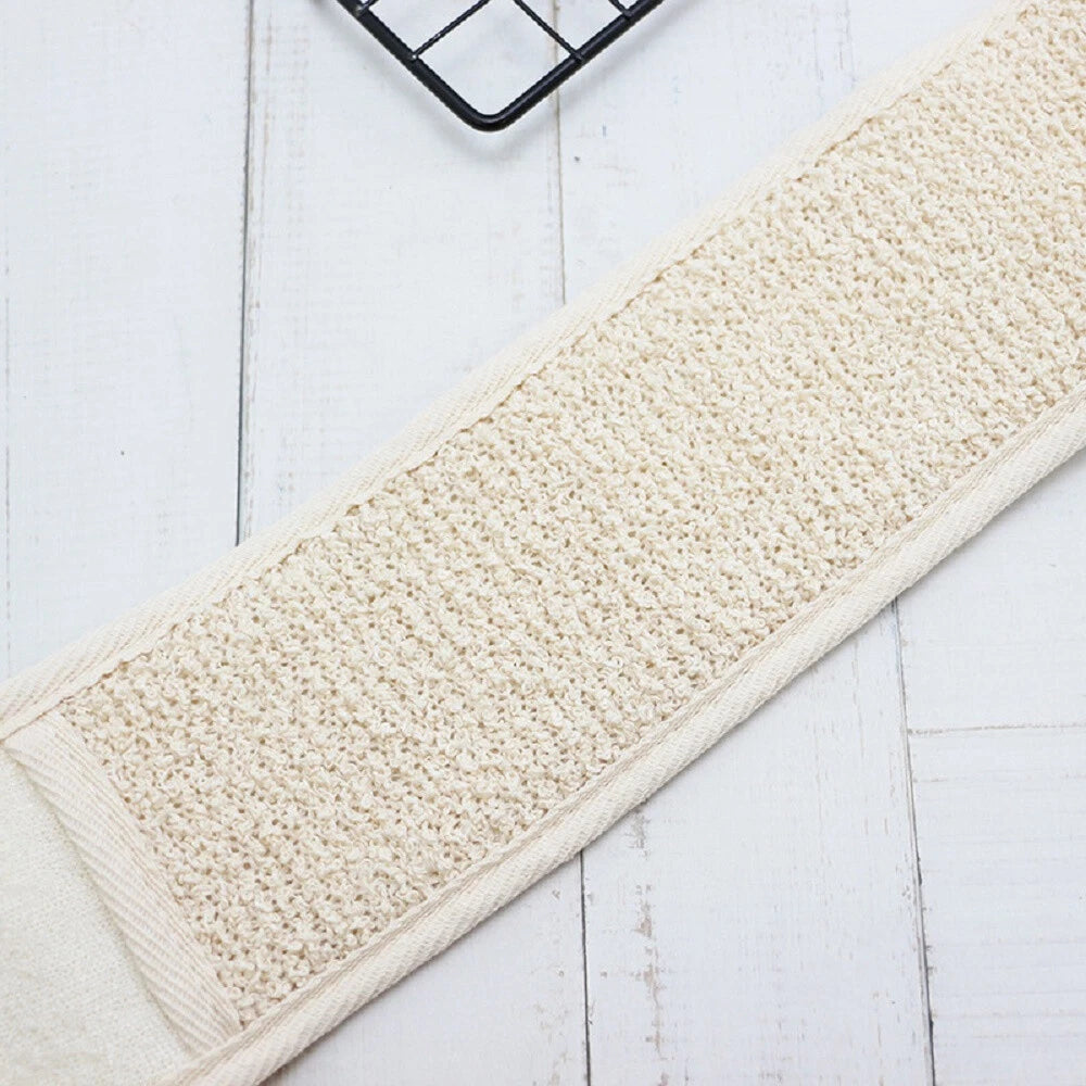 Body Back Bath Strap Scrubber Exfoliating Loofah Shower Sponge Brush Spa Loofa