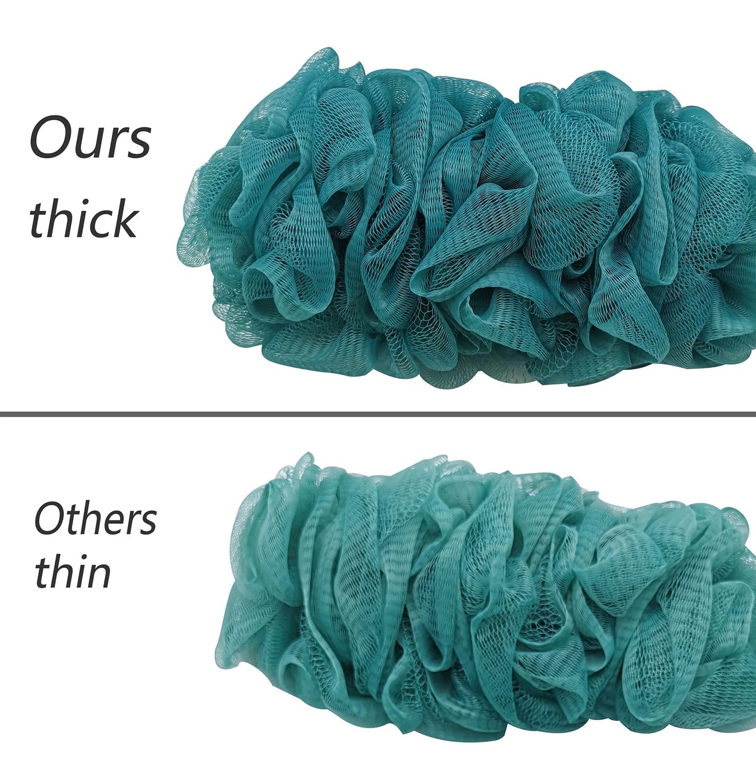Back Scrubber for Shower Loofah Long Handle Bath Body Brush Soft Nylon Mesh S...
