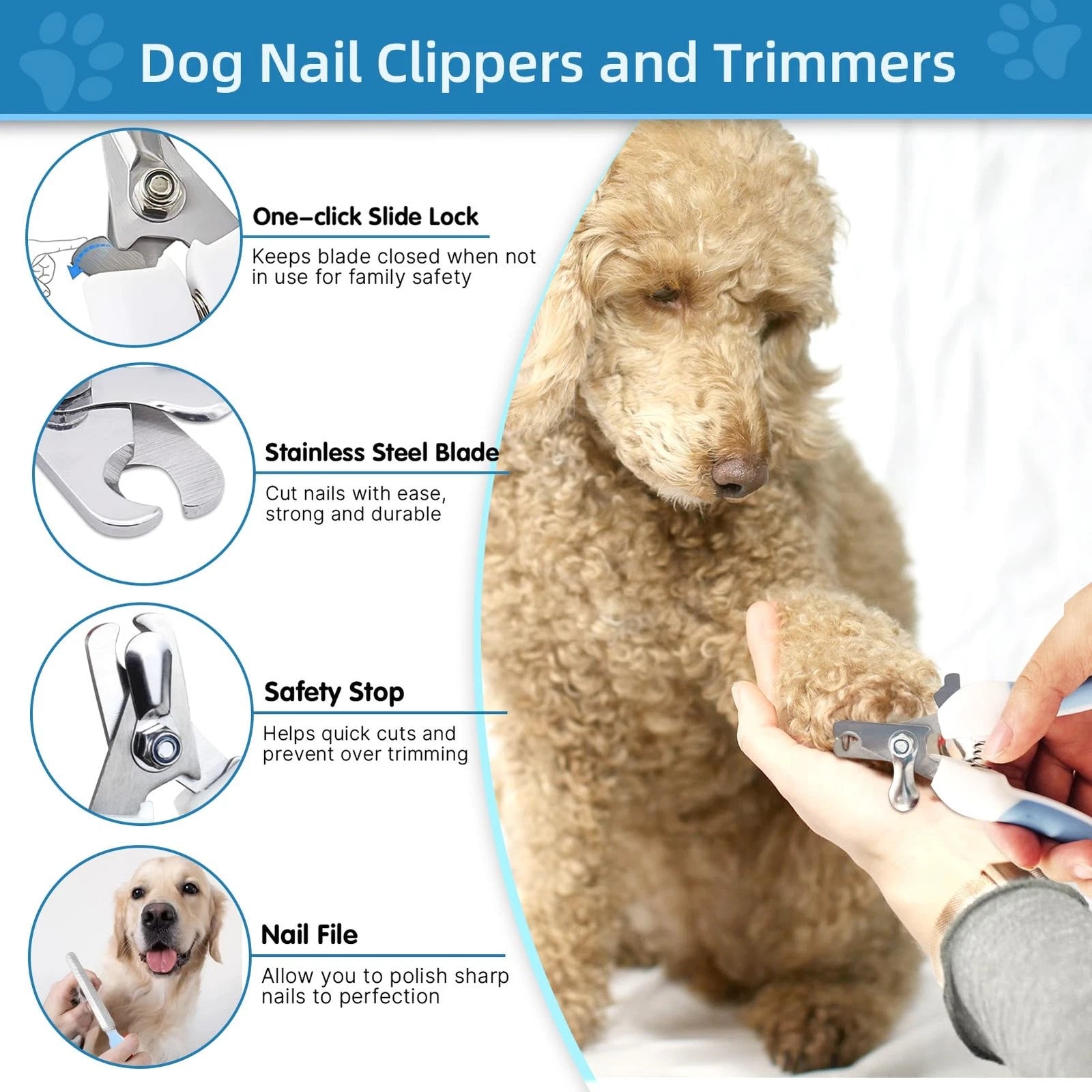 Dog Brush Dog Grooming Kit 6PCS Dog Brush for Shedding-Dog Brushes for Groomi...