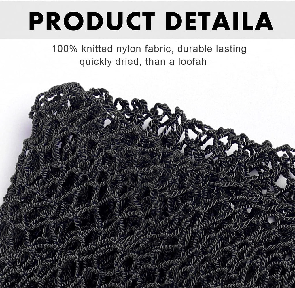 African Net Long Bath Net Sponge, Bathing Body Exfoliating Shower Body Back Scru