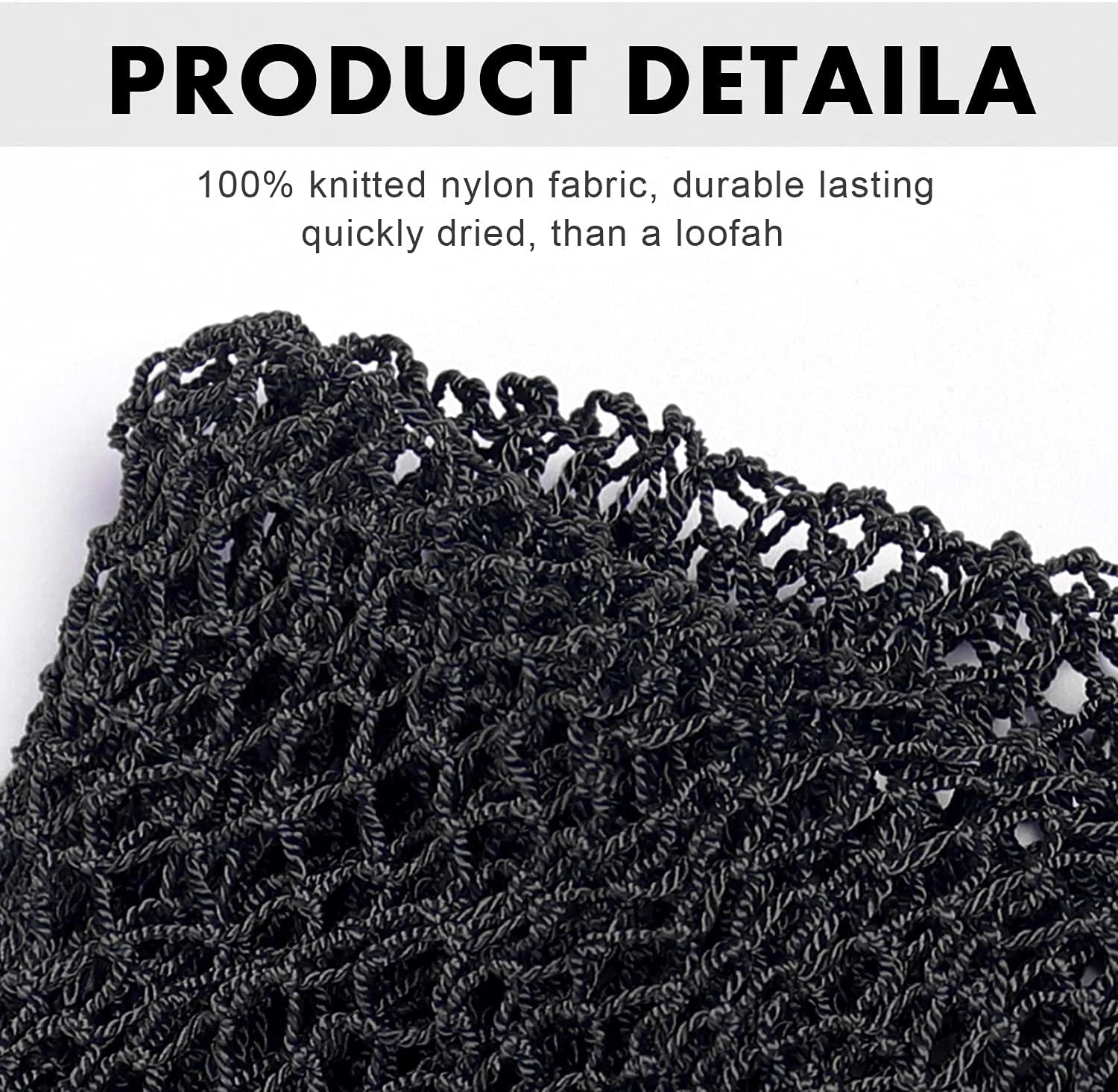 African Net Long Bath Net Sponge, Bathing Body Exfoliating Shower Body Back Scru