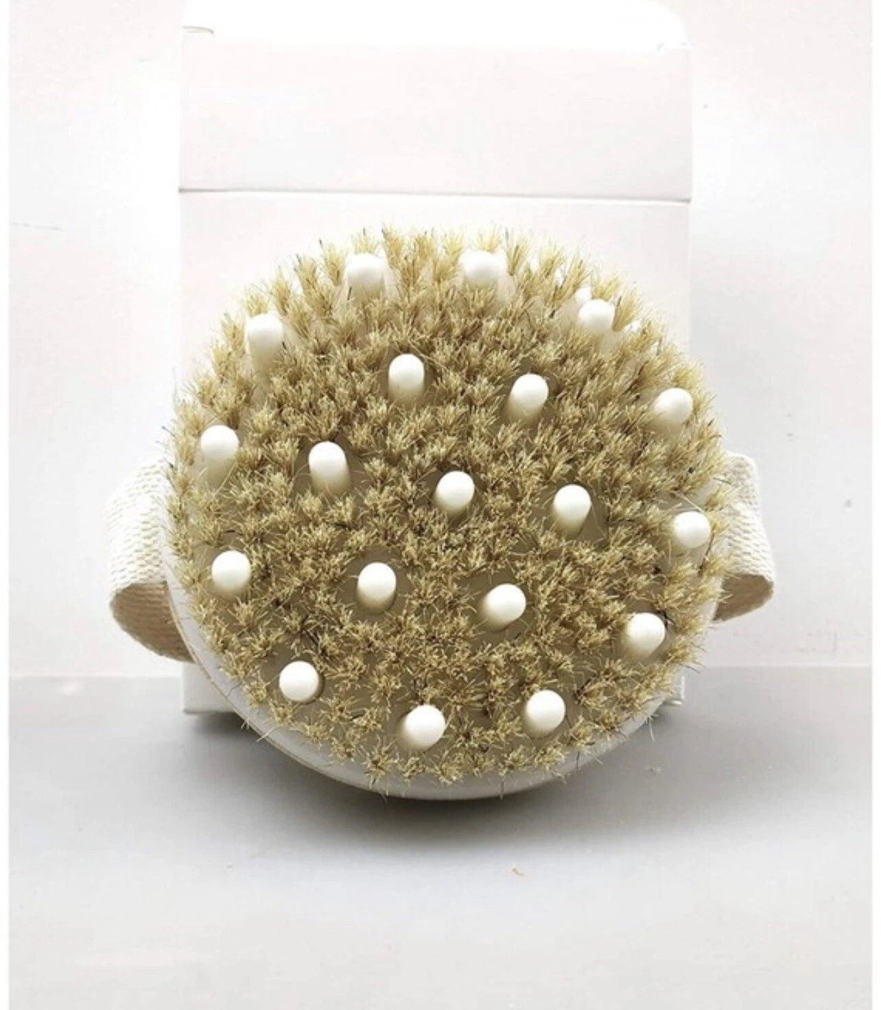 Body Bath Brush for Wet or Dry Brushing,Round Exfoliating Brush,Gentle Massage