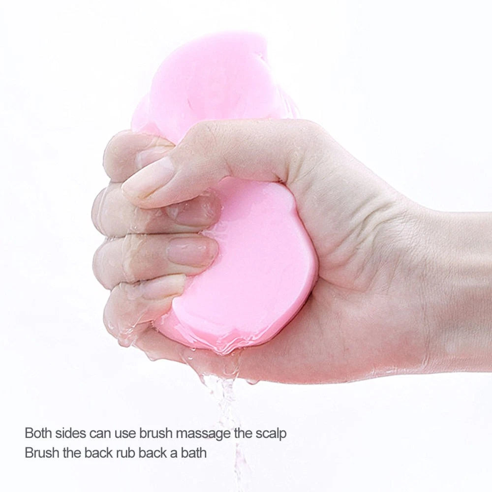 2 Pcs PVA Infant Shower Sponge Baby Bath Rubbing Scrubber Body Bath Brush