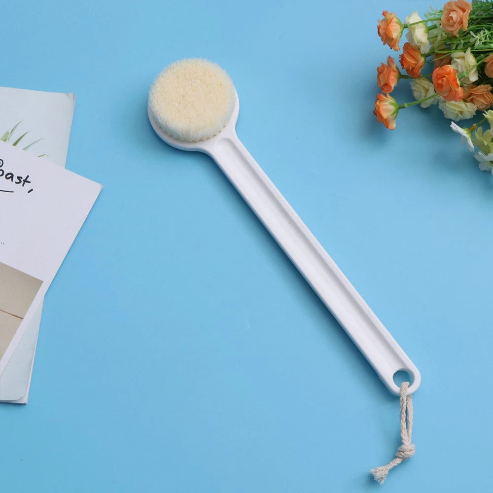 Long Handle Bath Scrubber Printed Body Brush Exfoliating Shower Brush