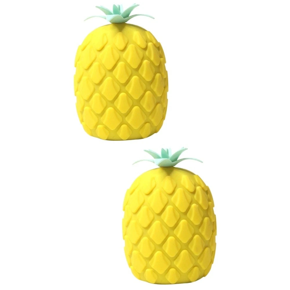 2 pcs Silicone Bath Brush Cartoon Pineapple Shape Body Shower Brush Body