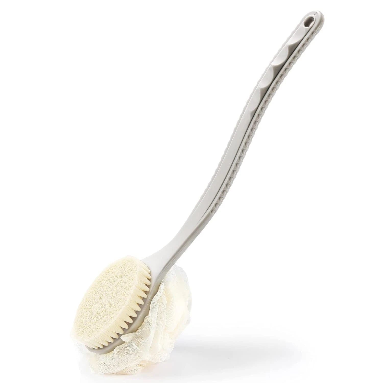 Luxurious Shower Body Brush: Dual Bristles & Loofah for Ultimate Exfoliation
