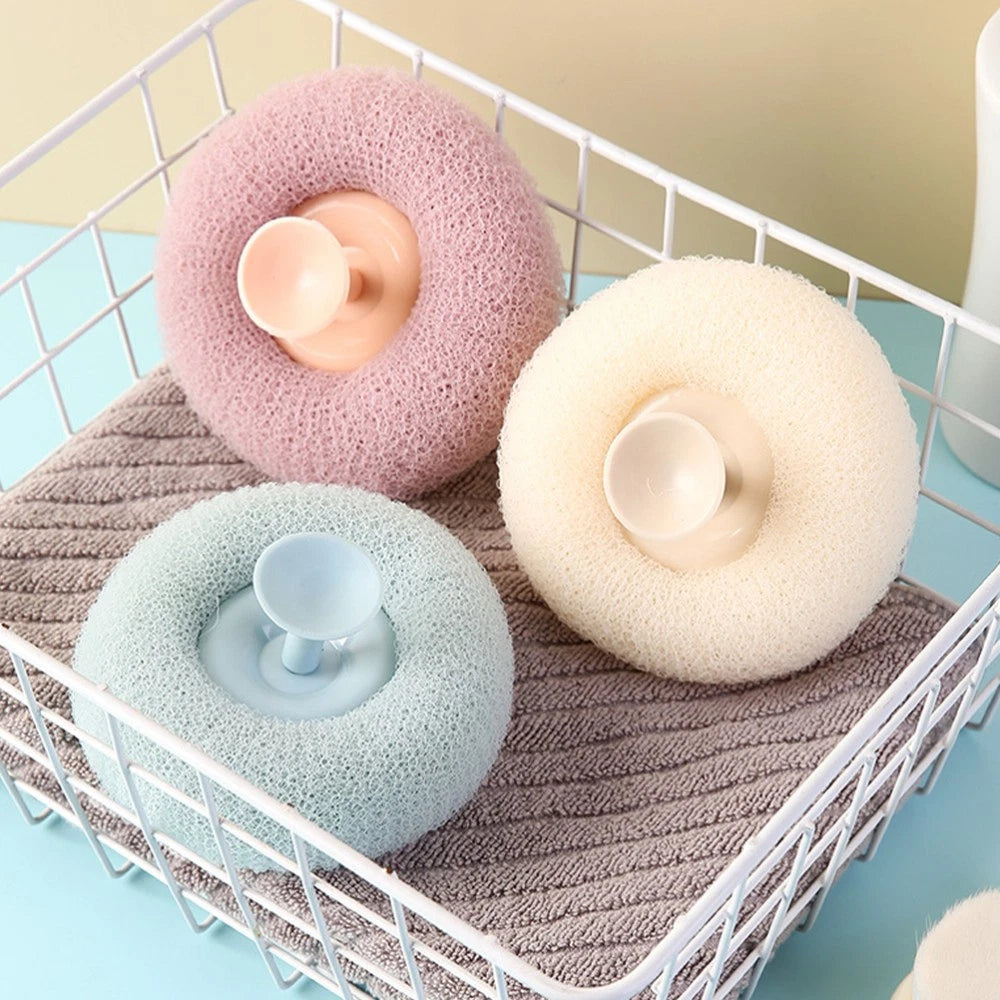 3 Pcs Bath Brush Miss Bathroom Exfoliating Scrubber and Shower Balls