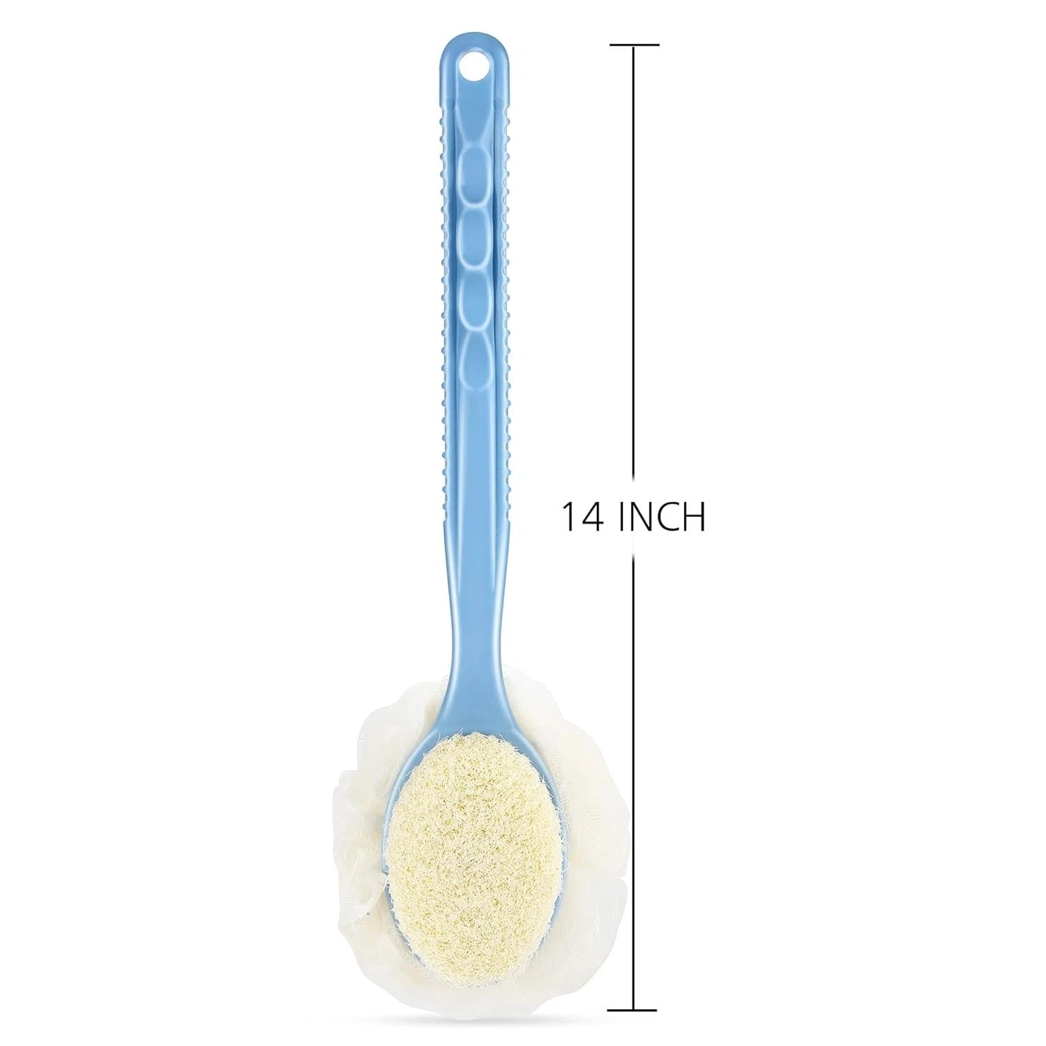 Luxurious Shower Body Brush: Dual Bristles & Loofah for Ultimate Exfoliation
