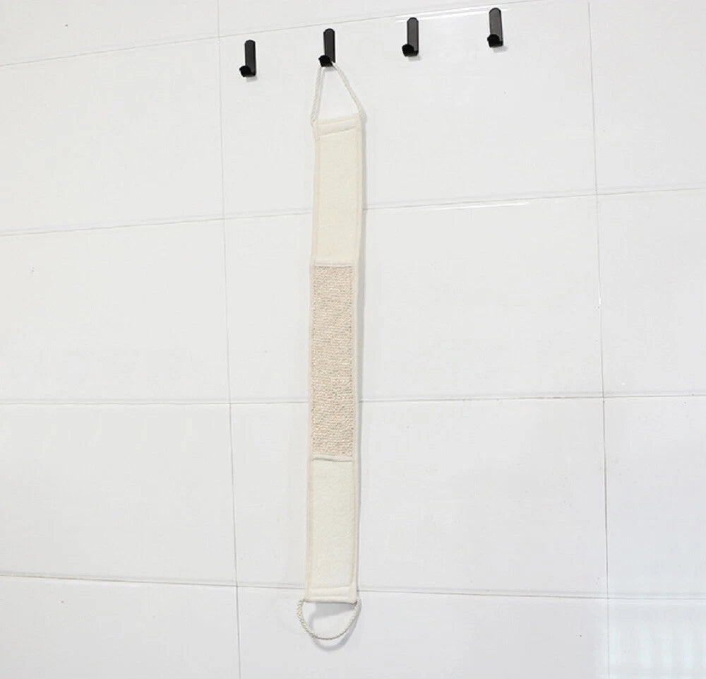 Body Back Bath Strap Scrubber Exfoliating Loofah Shower Sponge Brush Spa Loofa
