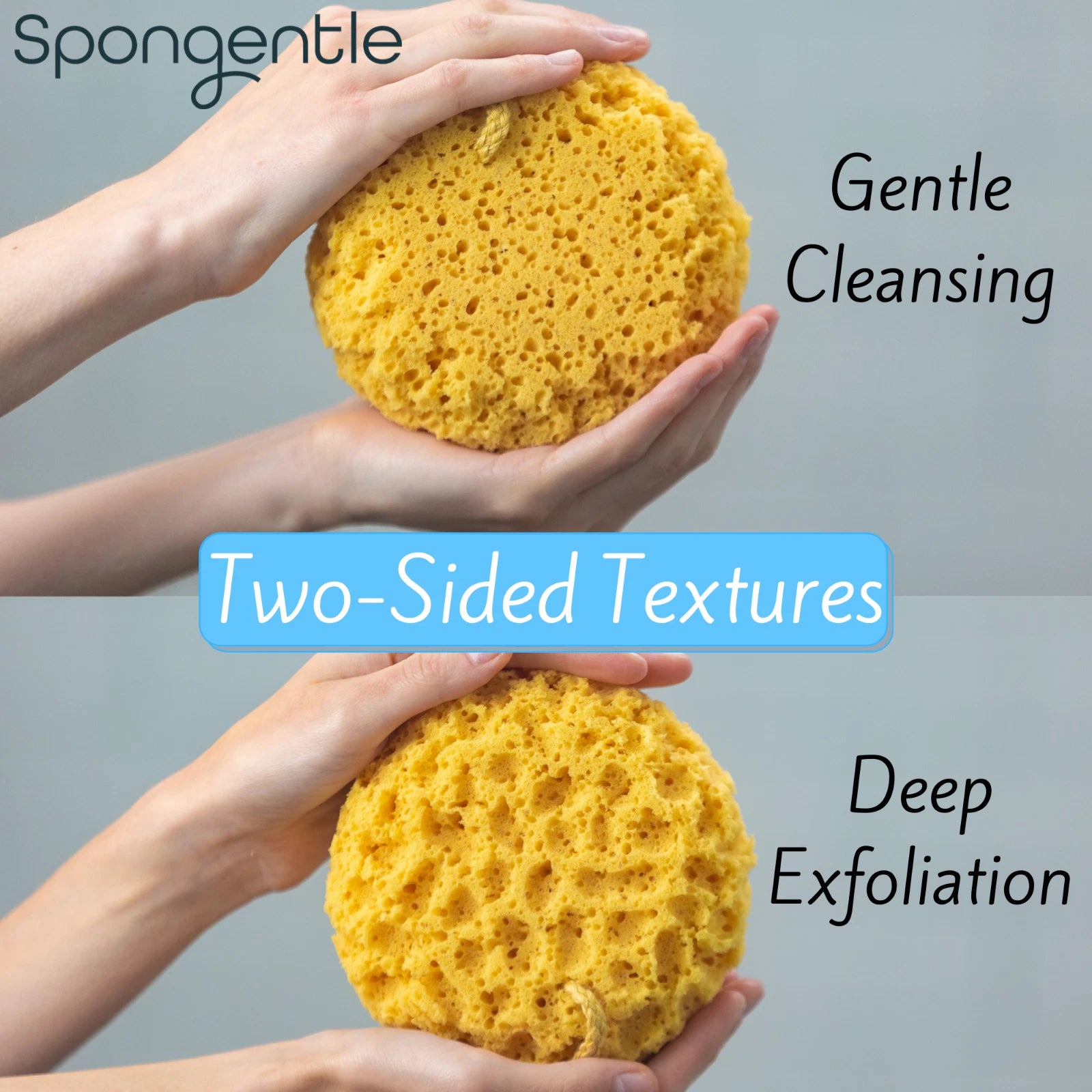 Exfoliating 2-Texture Loofah Sponge Ultra Soft, for Bath and Shower