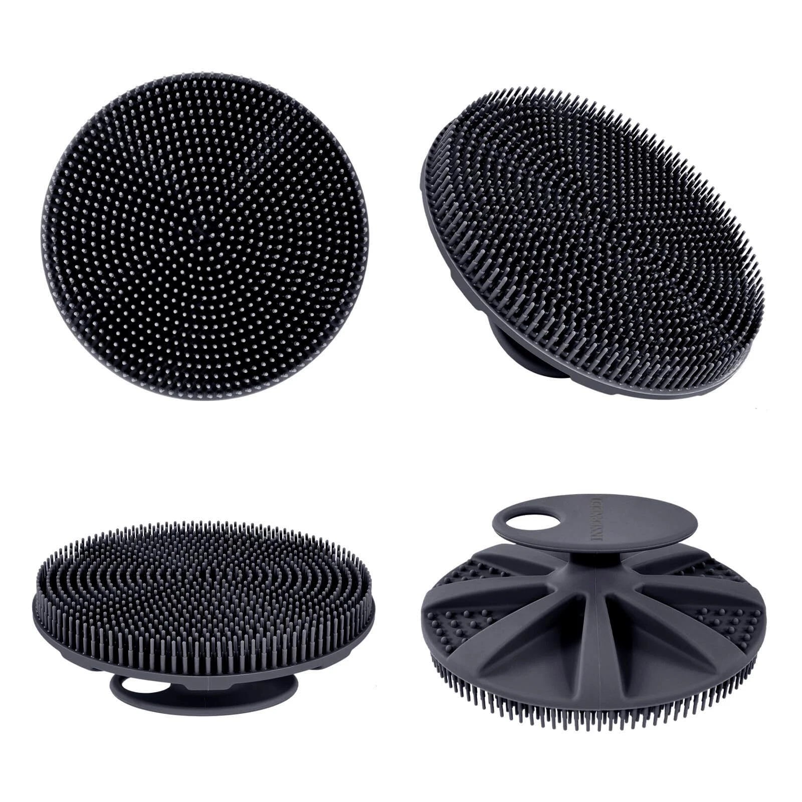 Food-Grade Soft Silicone Body Scrubber Shower Brush Handheld Cleansing Skin B...