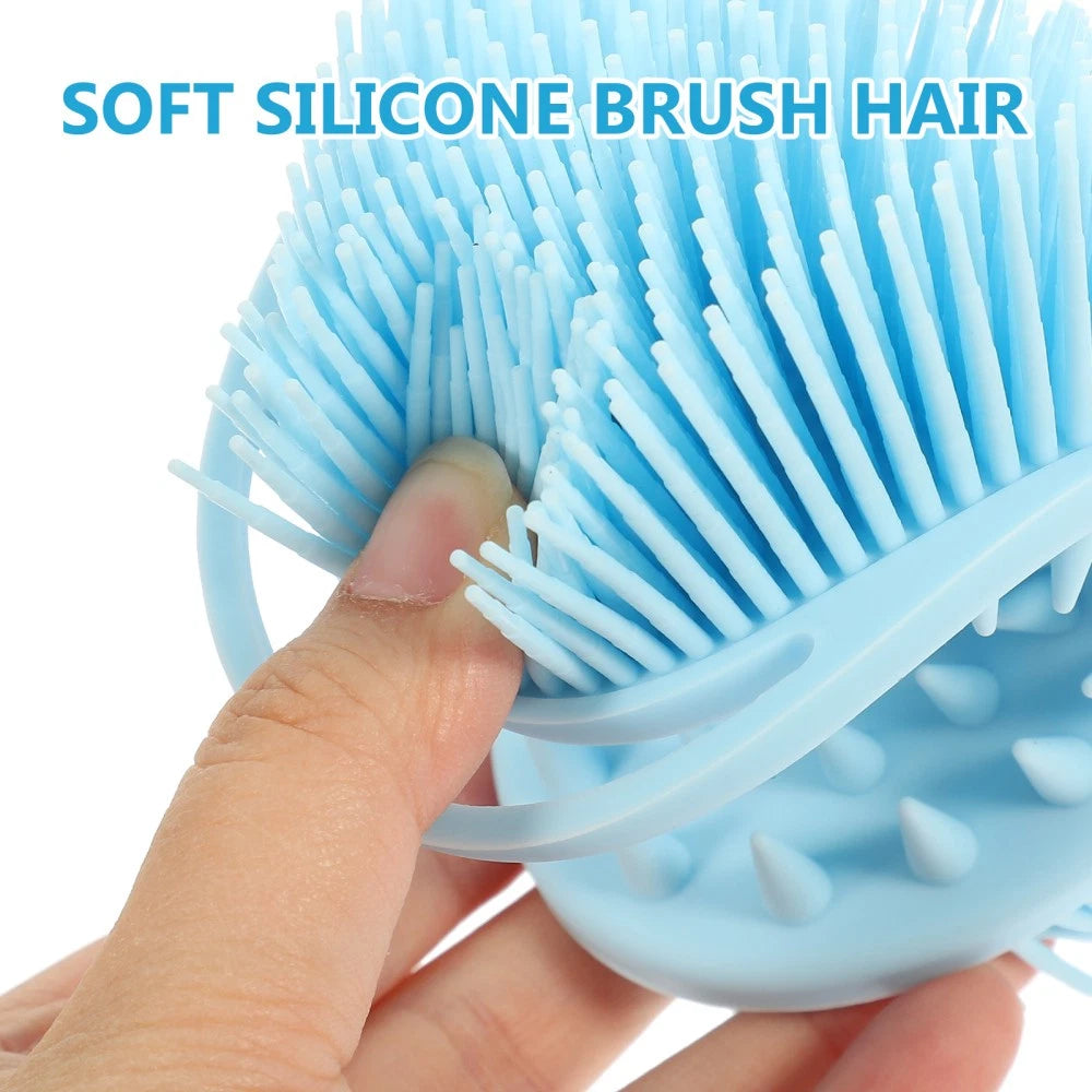 Bath Brush Baby Child Double-sided Silicone Cleaning Bathing Scrubber