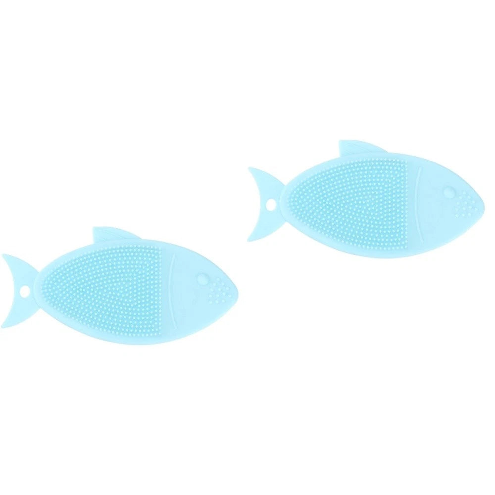 2 Pack Fish-shaped Bath Brush Child Shower Scrubber for Body Cleansing Baby