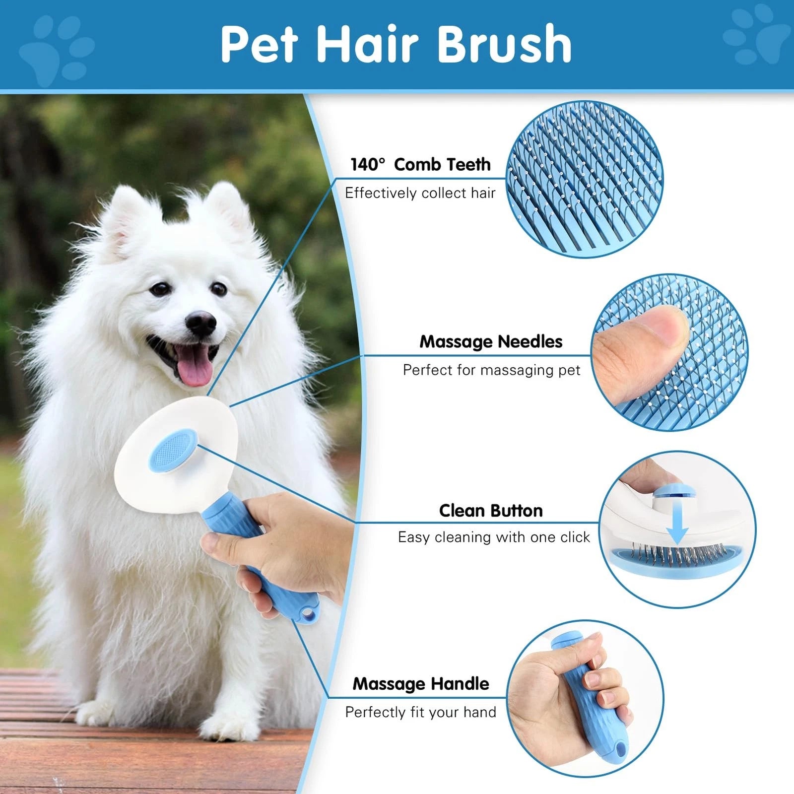 Dog Brush Dog Grooming Kit 6PCS Dog Brush for Shedding-Dog Brushes for Groomi...