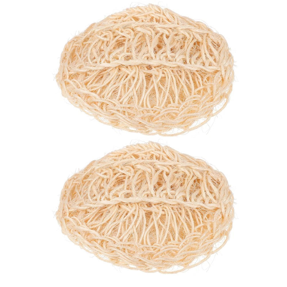 2 Pcs Sisal Bath Brush Man Shower Accessories Bathing Balls Body Scrubber Dry