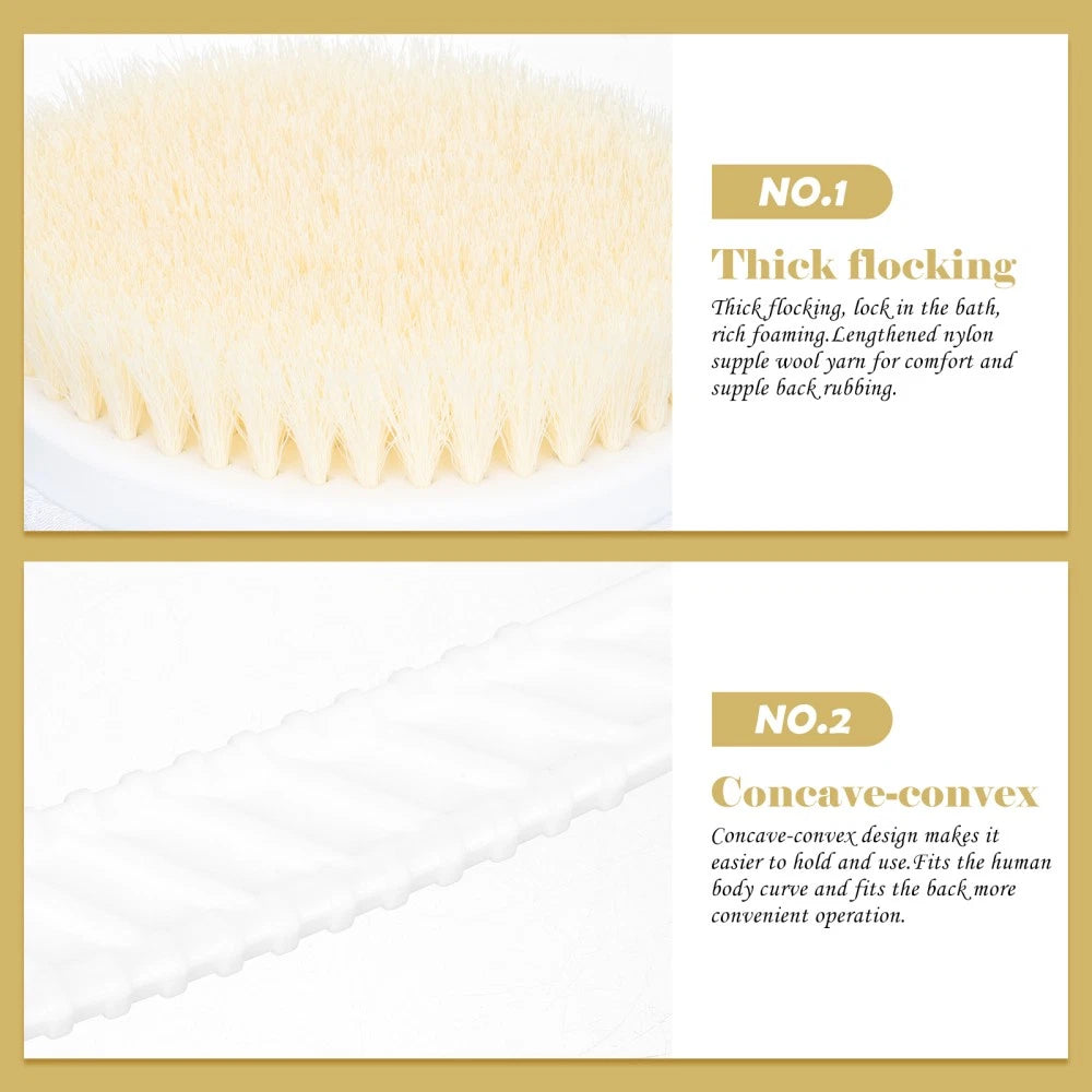 Double-head Shower Brush Man Scrubbing Bath Brushes Long Handle Bathing Use
