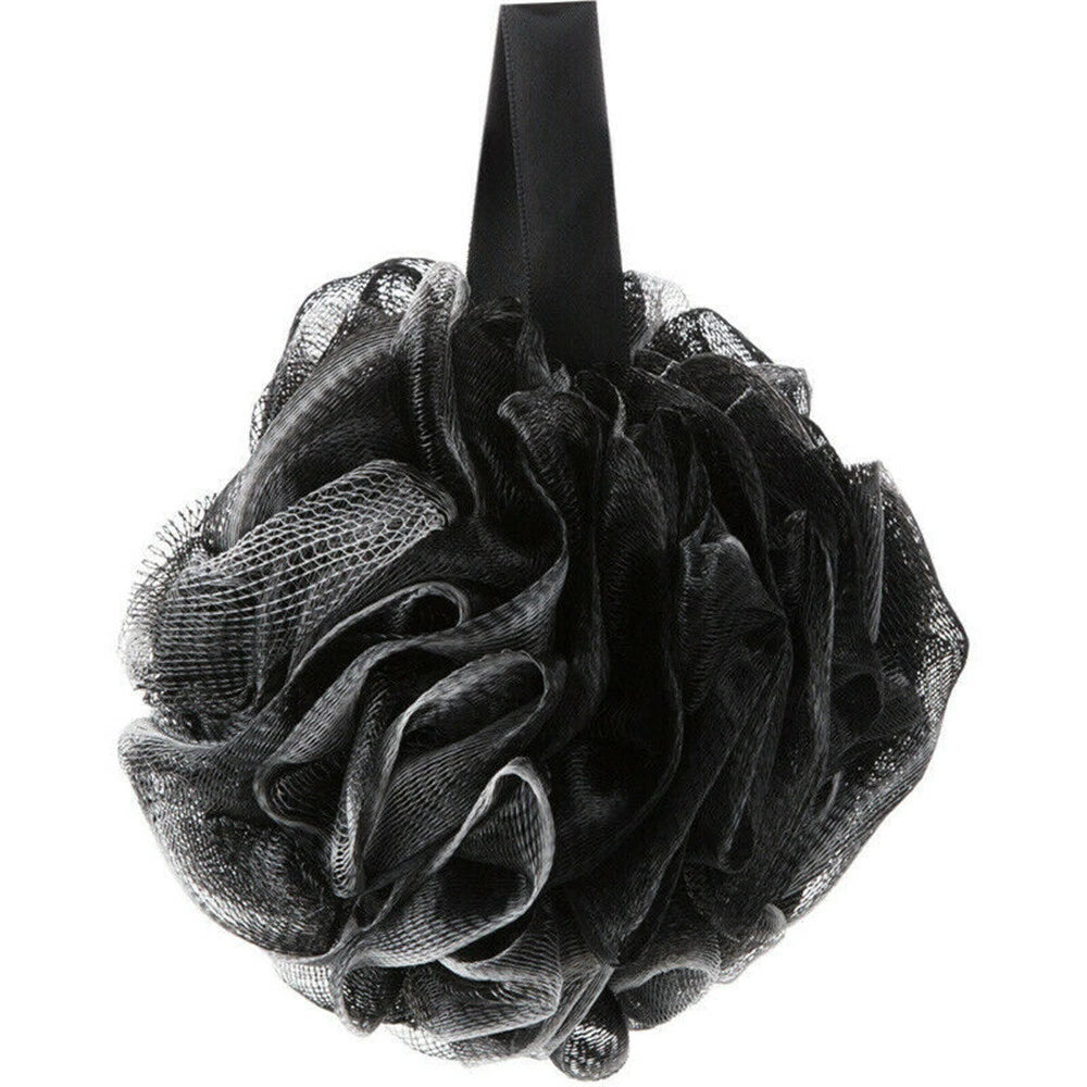 Bath Shower Mesh Ball Puff Large Scrubber Sponge Flower Exfoliating Body Brush !