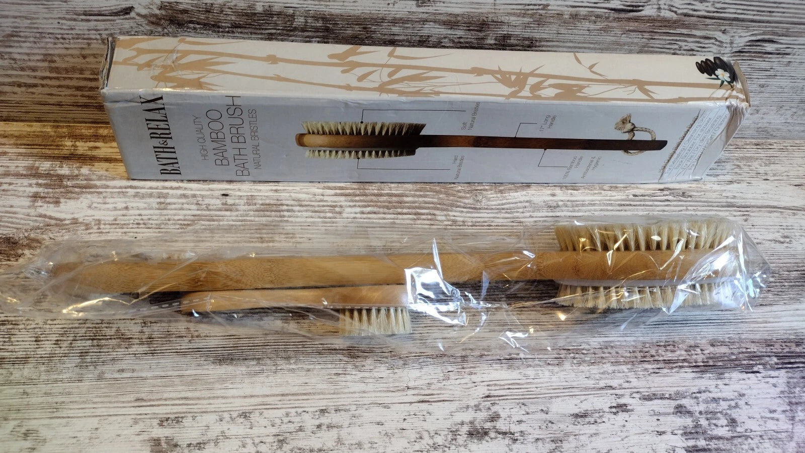 Bamboo Bath Brush Plus Small Face Brush