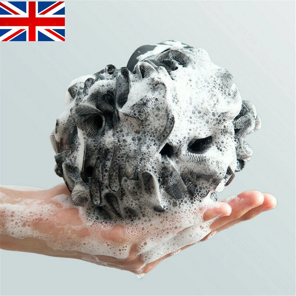 Large-Bath-Shower-Scrub Exfoliating Body Brush Scrubber Sponge Ball Mesh Puff UK