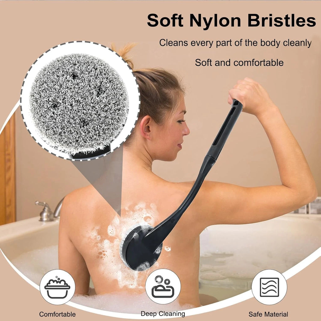 Back Scrubber for Shower,20.5" Bath Brush Long Handle for Deep Clean,Back Brush