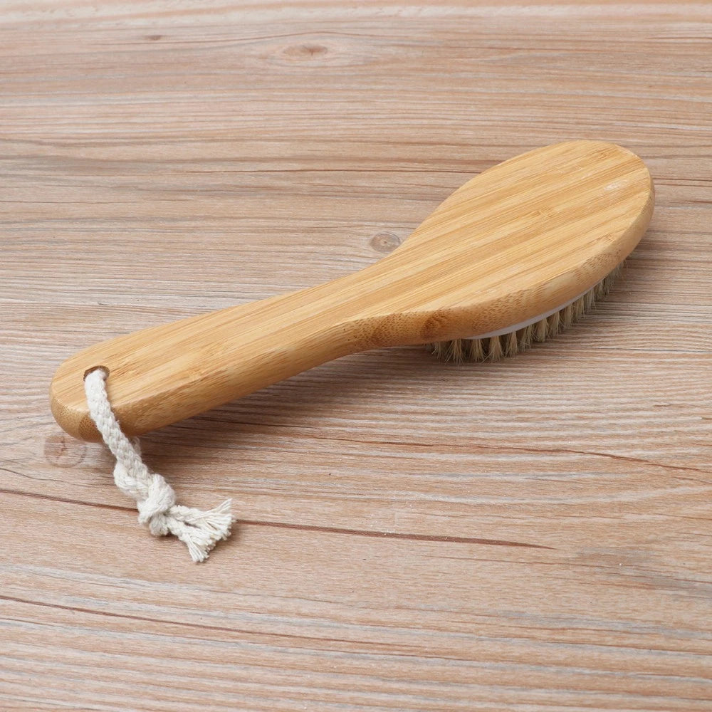 Soft Bead Massage Brush Shower Bath Wash Exfoliating Tool with Handle