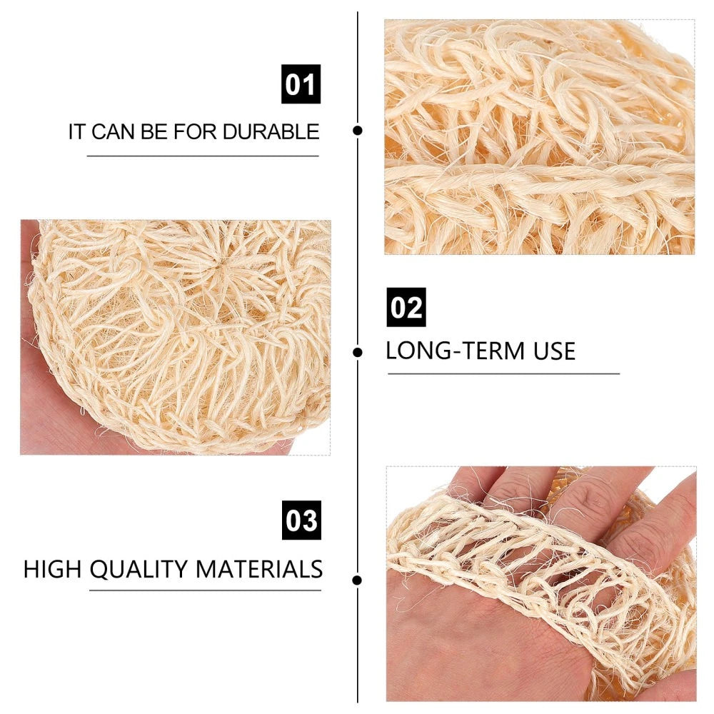 2 Pcs Sisal Bath Brush Man Shower Accessories Bathing Balls Body Scrubber Dry