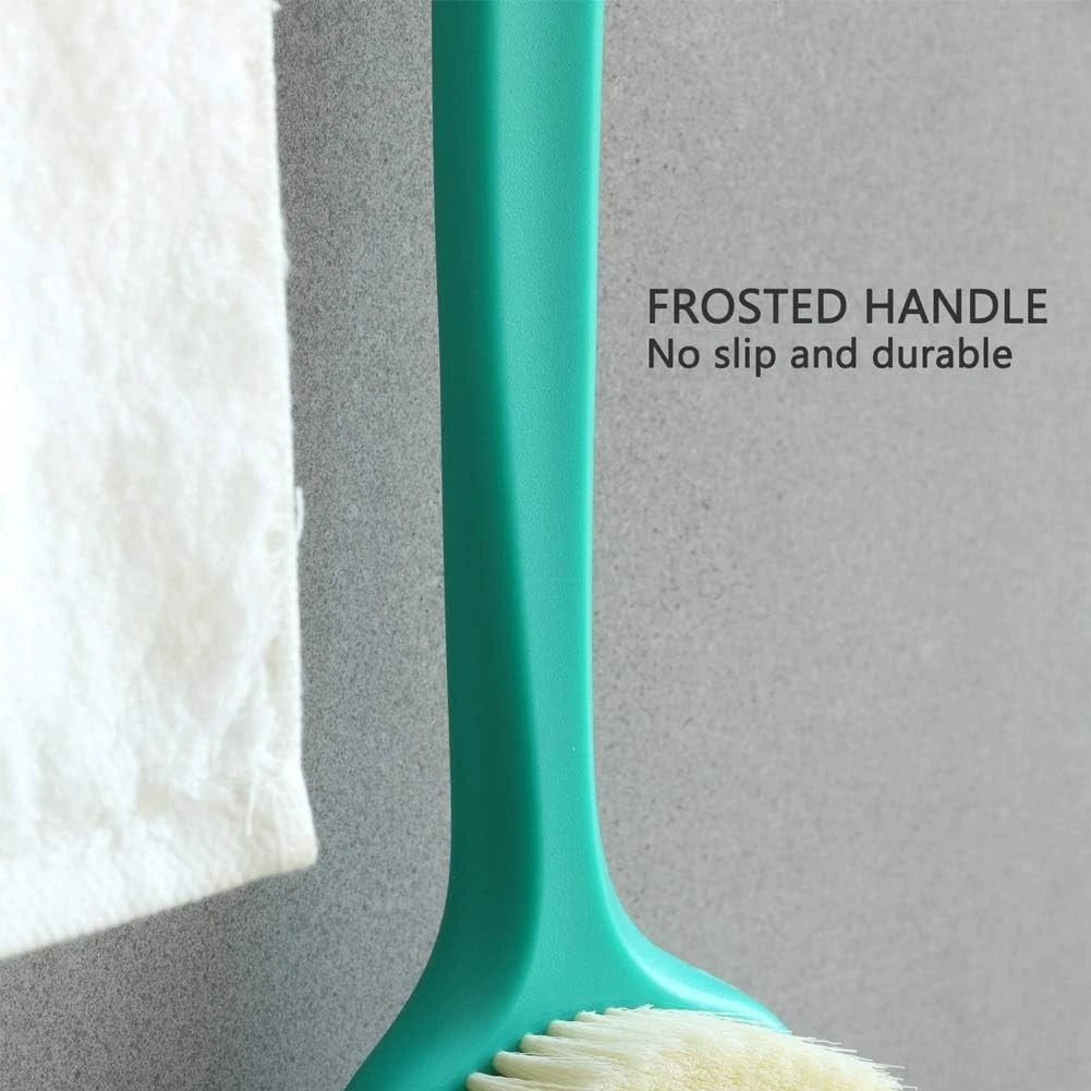 Ergonomic Body Brush for Bath & Shower - 14-Inch Exfoliation Tool in Green