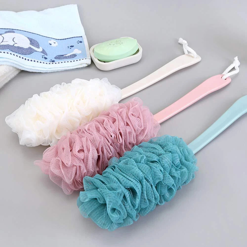 Back Scrubber for Shower Loofah Long Handle Bath Body Brush Soft Nylon Mesh S...