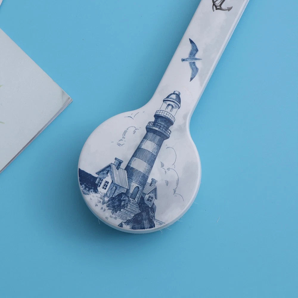 Long Handle Bath Scrubber Printed Body Brush Exfoliating Shower Brush