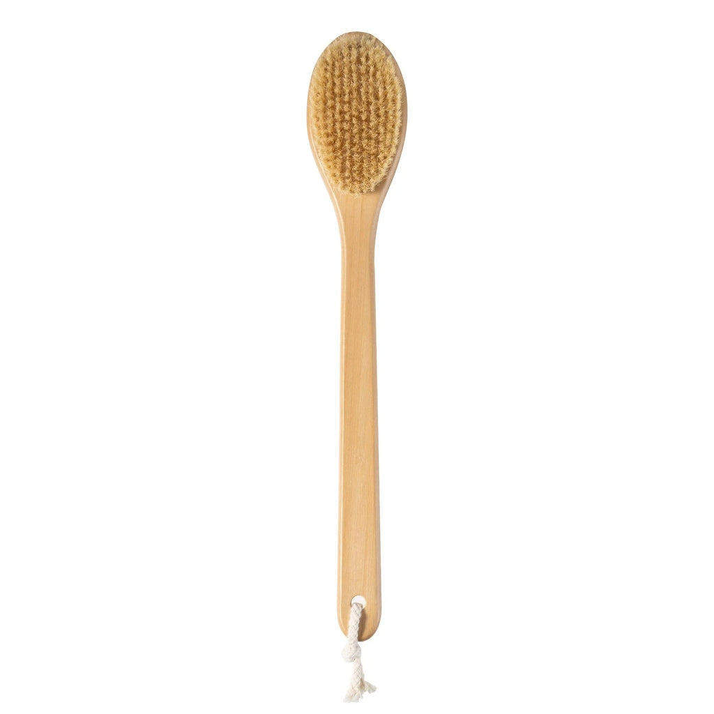 Bamboo Long Handle Back Scrubber BrushDry Body Scrubber for Dry Skin Blood Ci...
