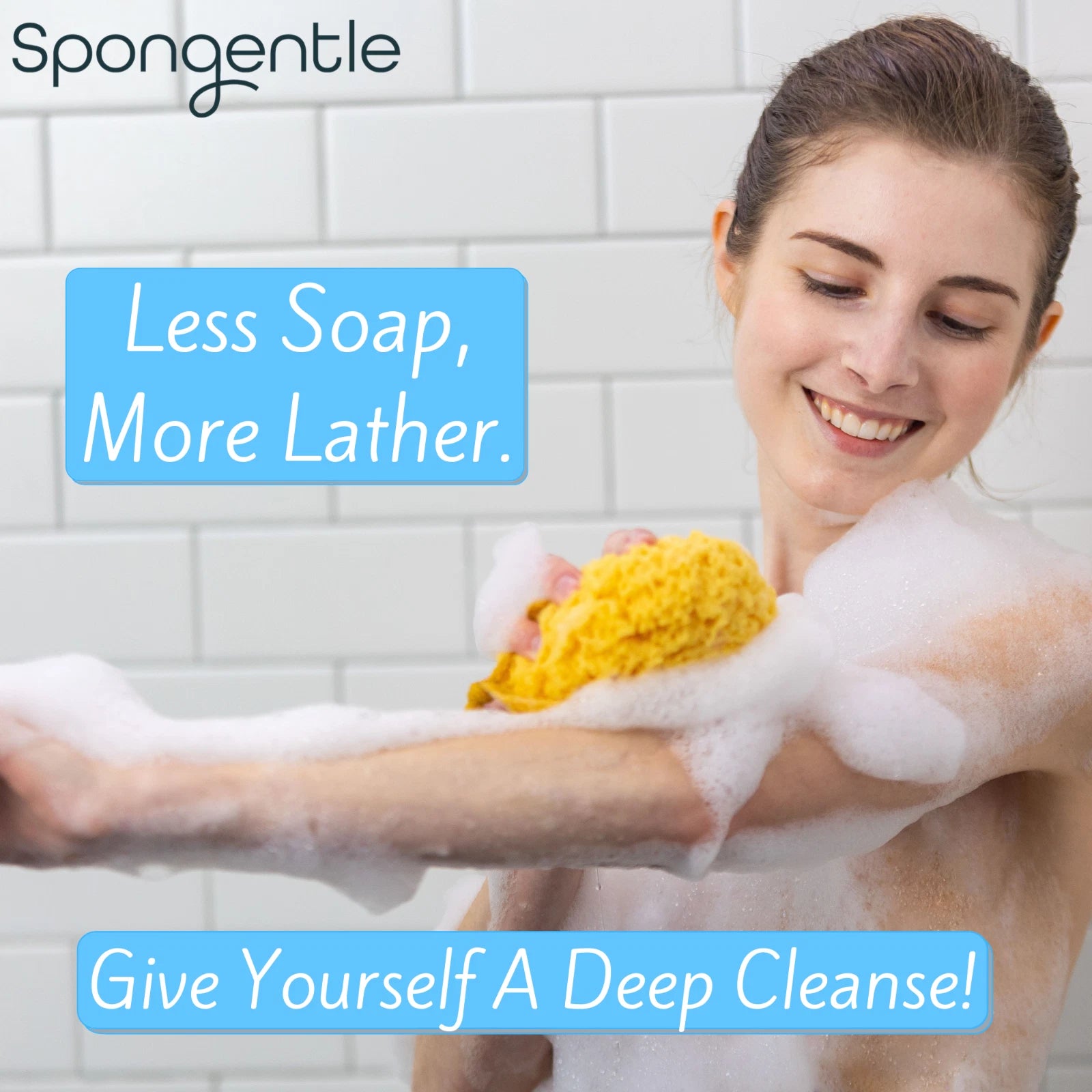 Exfoliating 2-Texture Loofah Sponge Ultra Soft, for Bath and Shower
