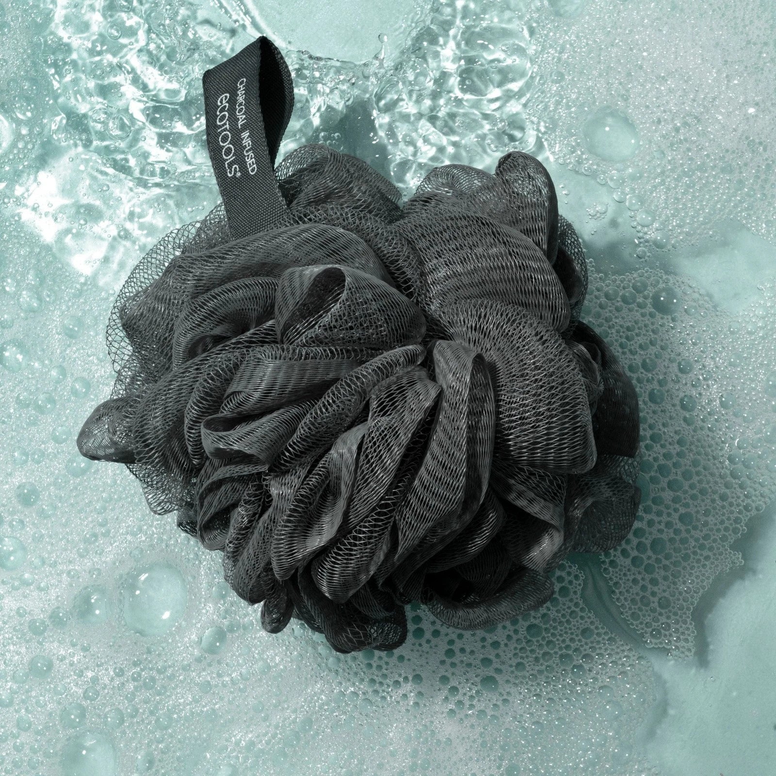 EcoTools Charcoal Bath Sponge, Black Loofah for Body Cleansing & Exfoliating, fo