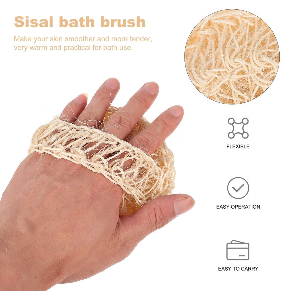 2 Pcs Sisal Bath Brush Cleaner Back Cleaners Man Scrubber for Body