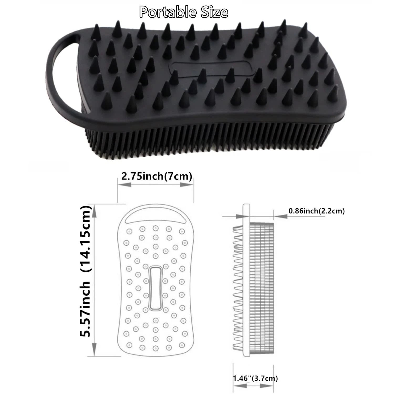 2Pack Dual Sided Silicone Body Scrubber for Exfoliating, Shower&Scalp Massage...