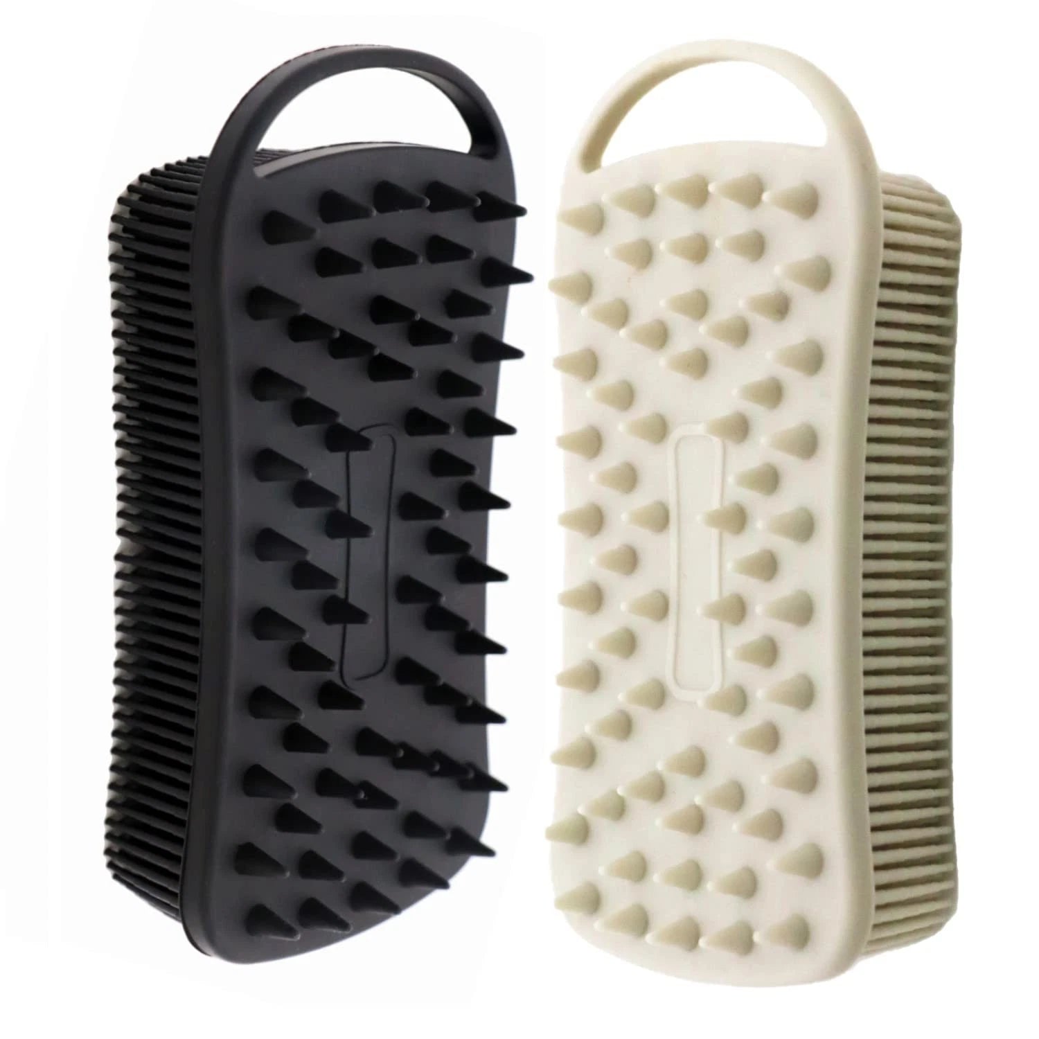 2Pack Dual Sided Silicone Body Scrubber for Exfoliating, Shower&Scalp Massage...