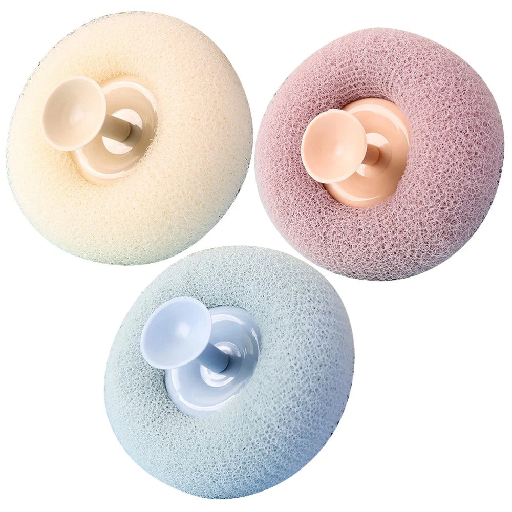 3 Pcs Bath Brush Miss Bathroom Exfoliating Scrubber and Shower Balls