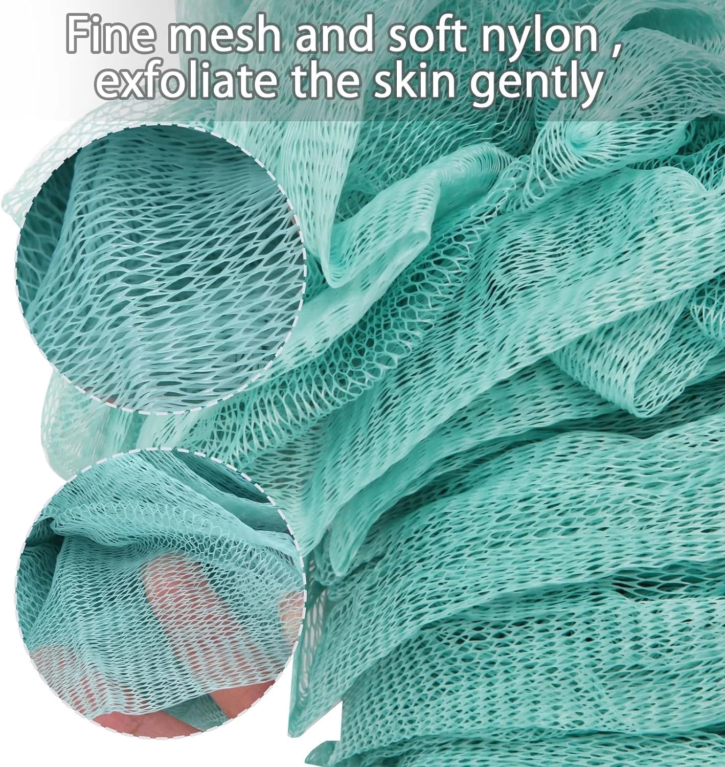 2-Pack Qewro Back Scrubber Loofah Brush with Long Handle