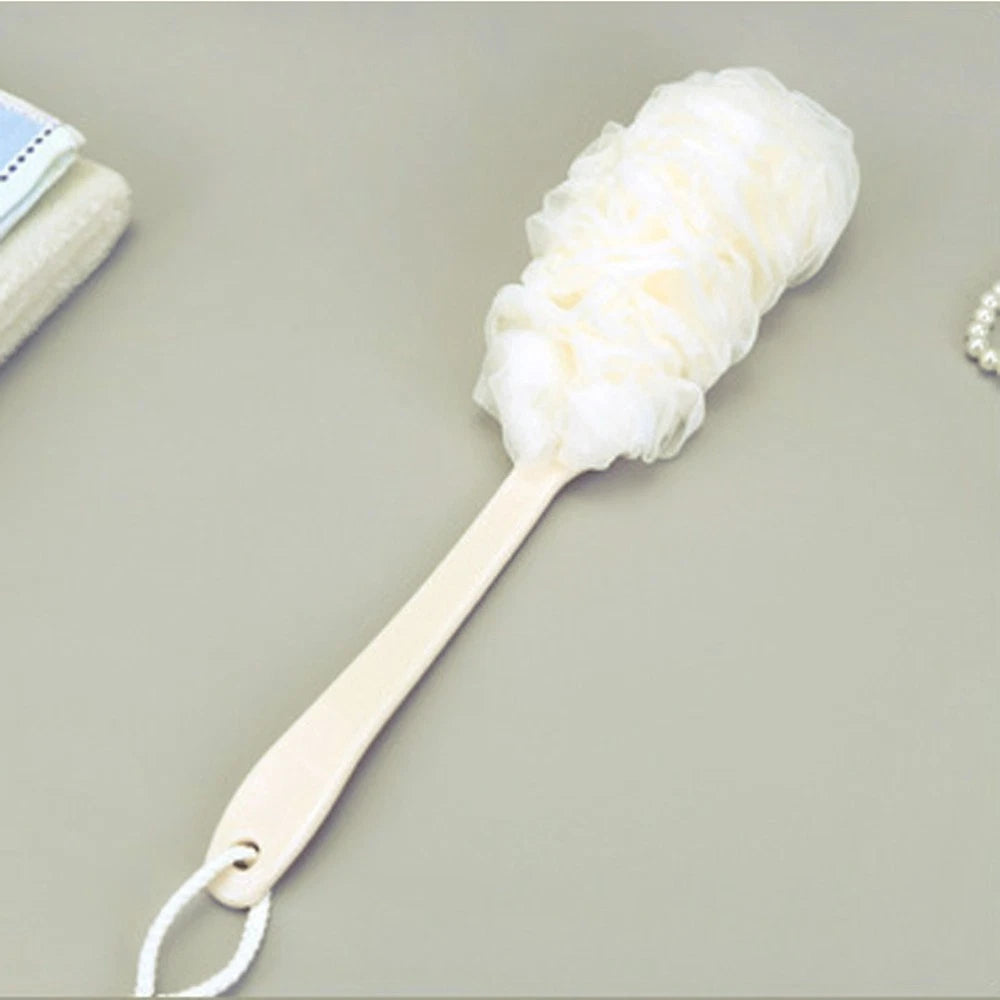 2 Pcs Rub The Back Bath Flowers Body Brush Scrubber with Long Handle
