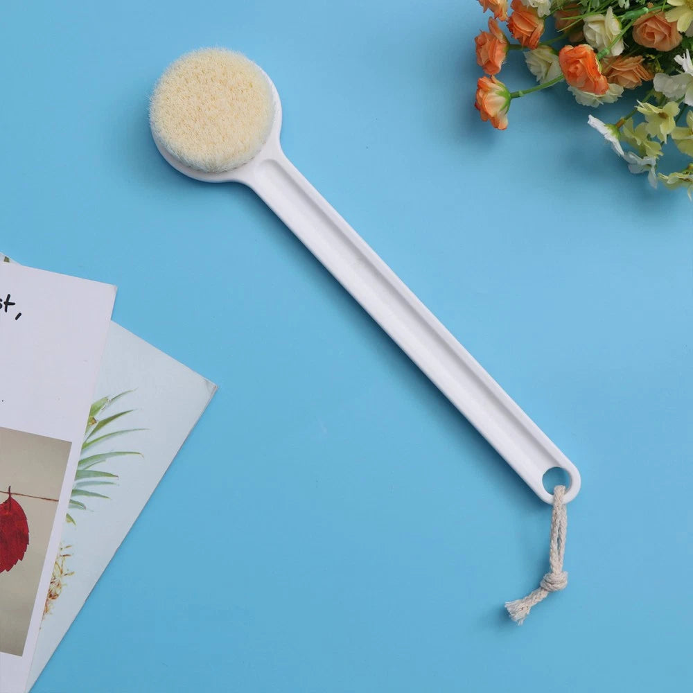 Long Handle Bath Scrubber Printed Body Brush Exfoliating Shower Brush