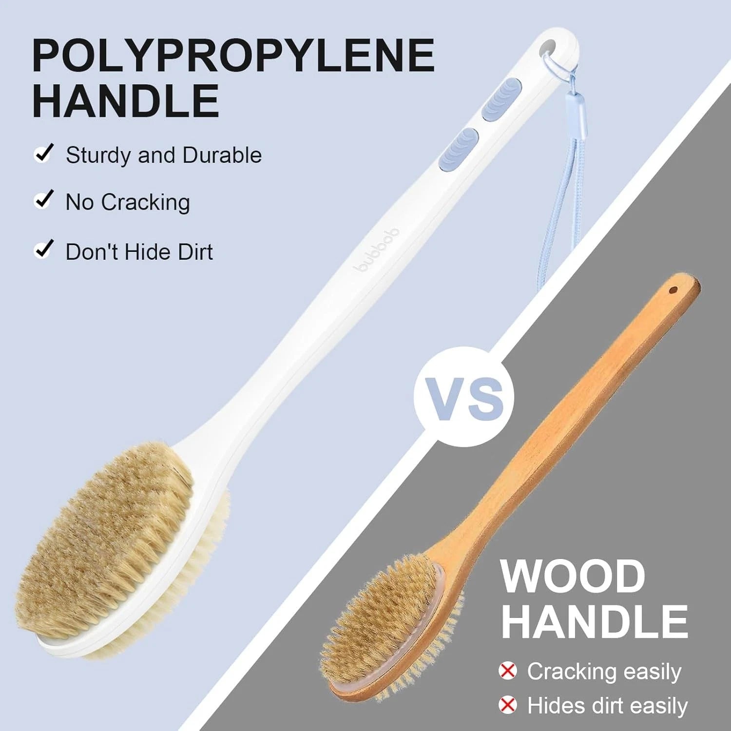 Back Scrubber, Back Scrubber for Shower, Bath Brush Long Handle for Shower with