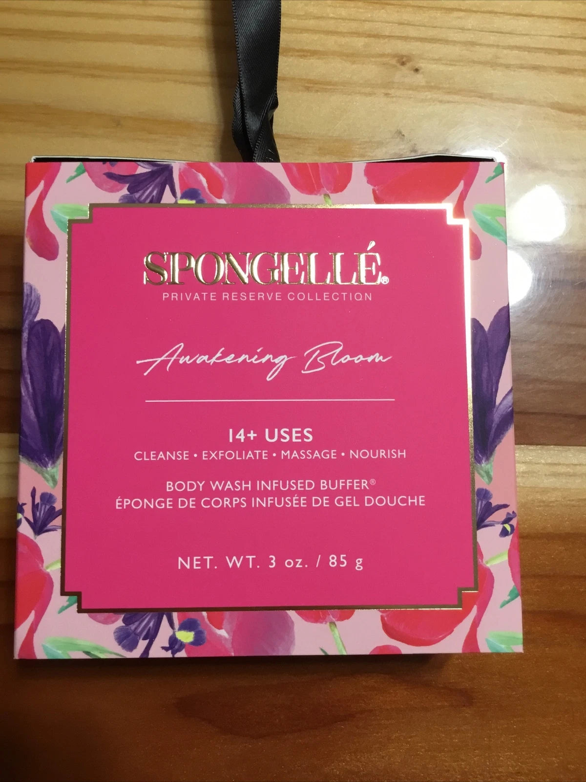 2 X Spongelle AWAKENING BLOOM Infused Buffer Flower Body Bath Sponge 3 Oz New