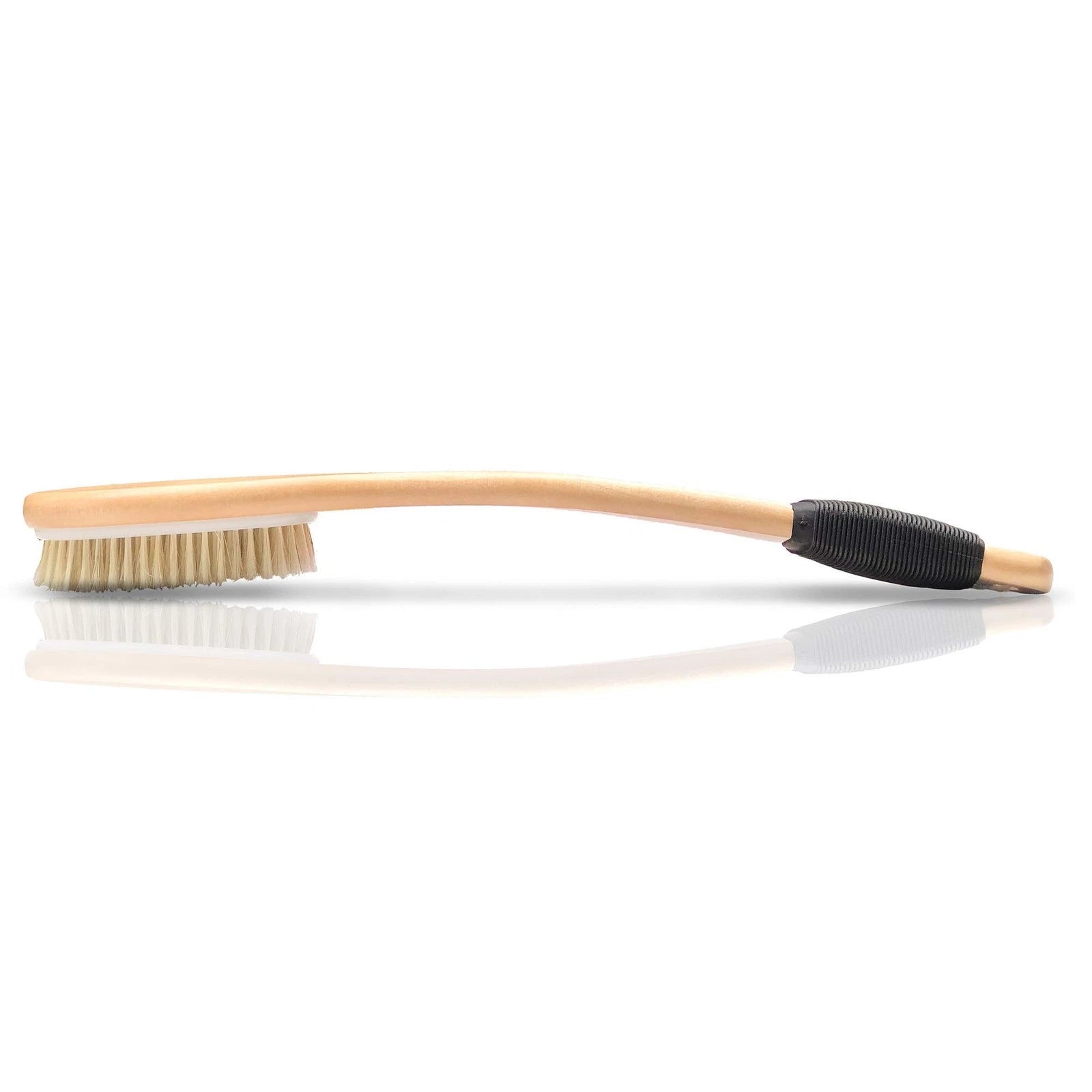 Bath Brush Wooden Curved Long Handle Antiskid Shower for Exfoliating Natural