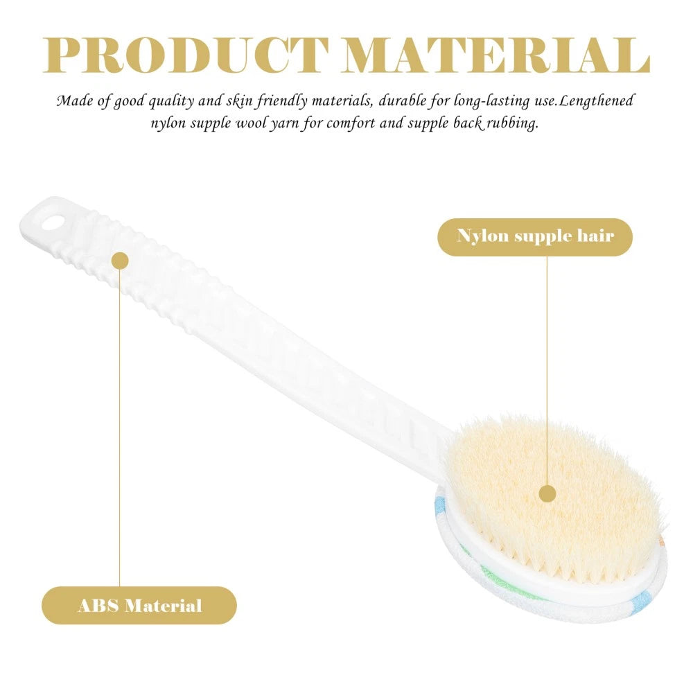 Double-head Shower Brush Bath Scrubber for Bathing Massage Cleaning