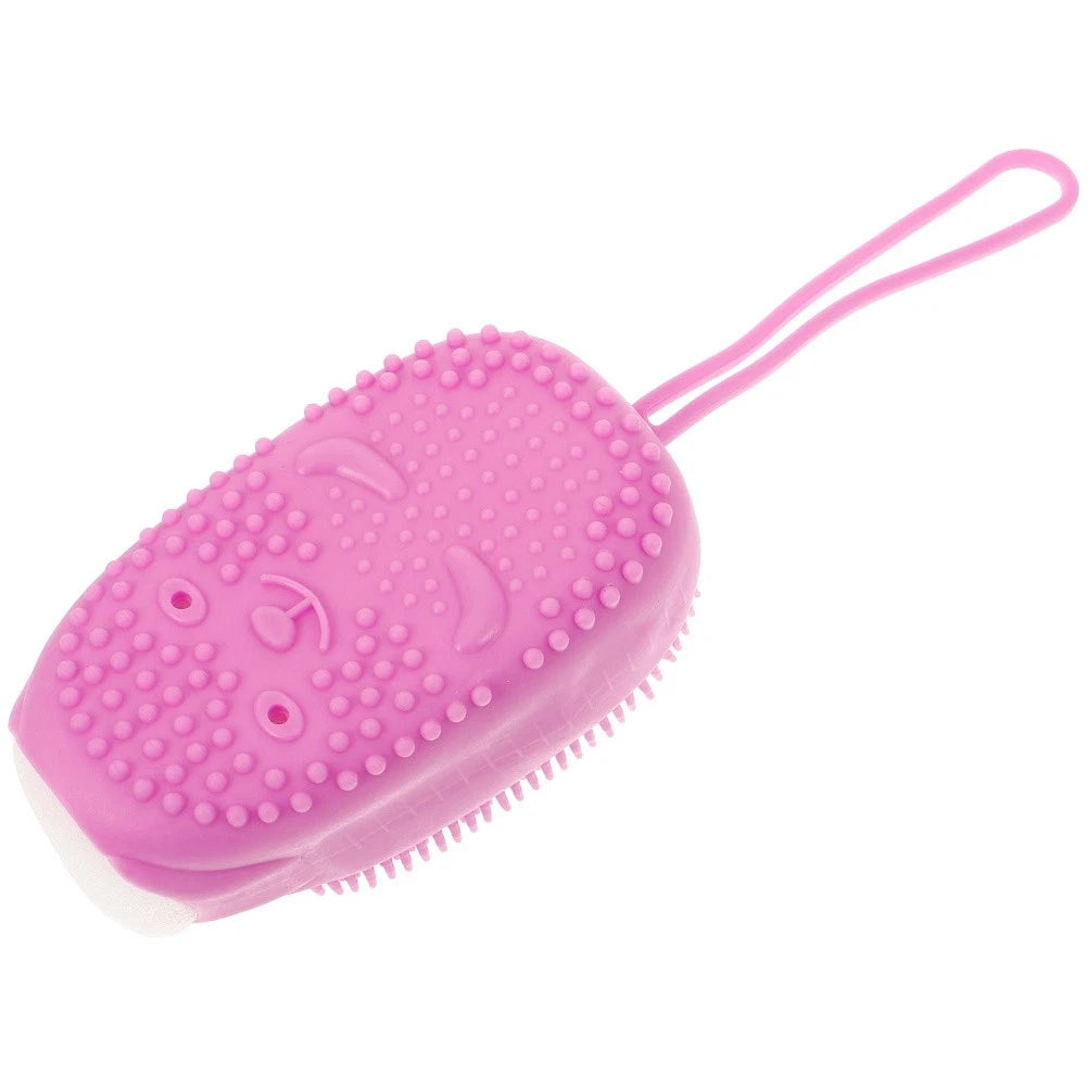 Automatically Soak Bath Scrub Silicone Bath Brush Without Soap Purple