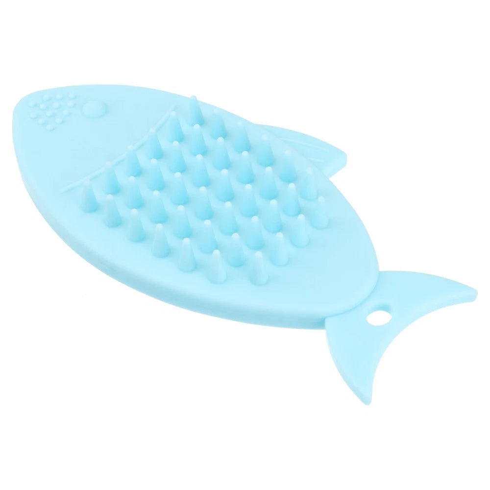 2 Pack Fish-shaped Bath Brush Child Shower Scrubber for Body Cleansing Baby