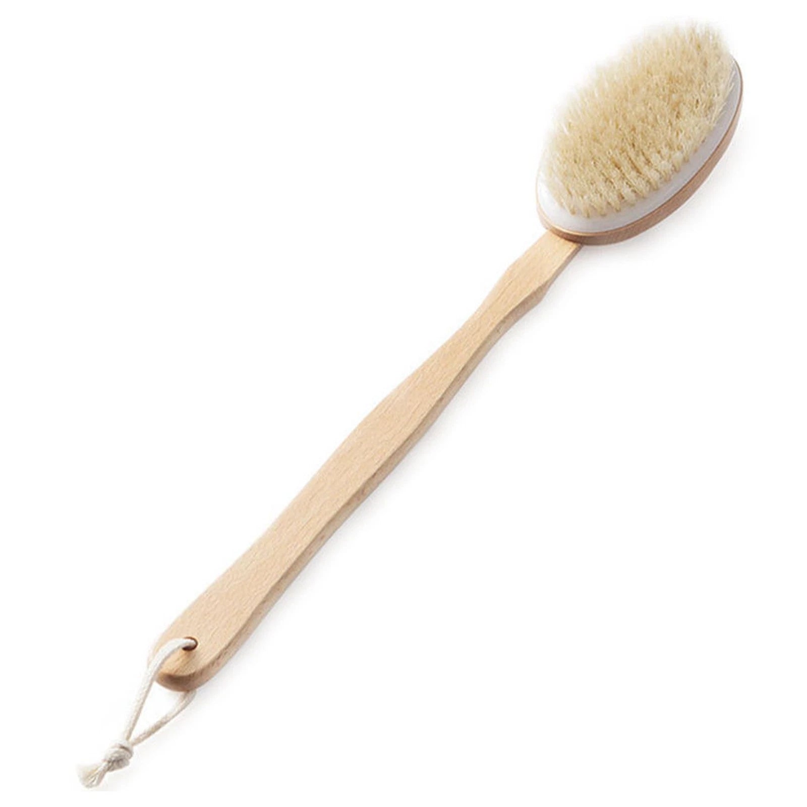 Durable Natural Long-Handled Bath Shower Body Back Dry Skin Spa Scrubber Brush C