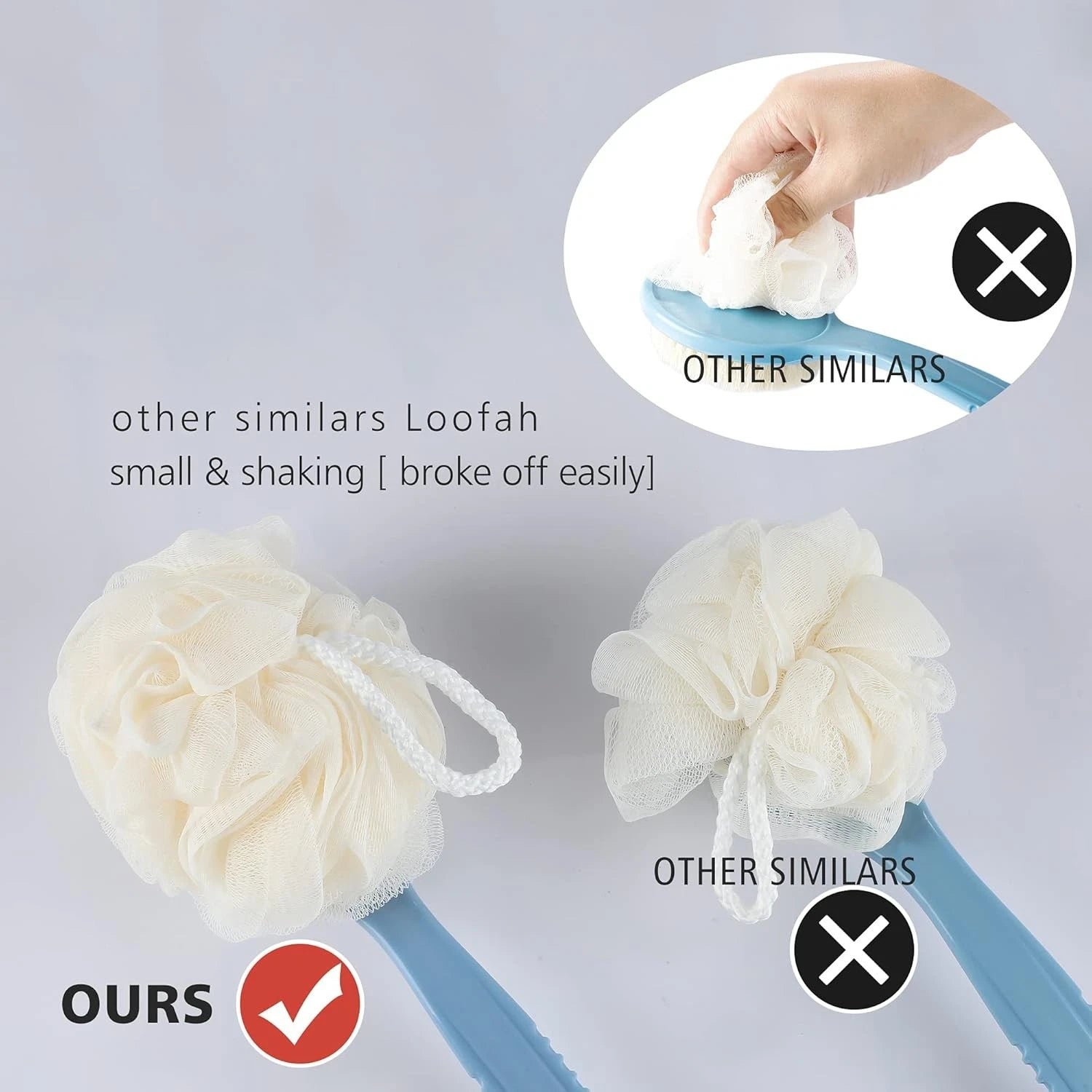Luxurious Shower Body Brush: Dual Bristles & Loofah for Ultimate Exfoliation