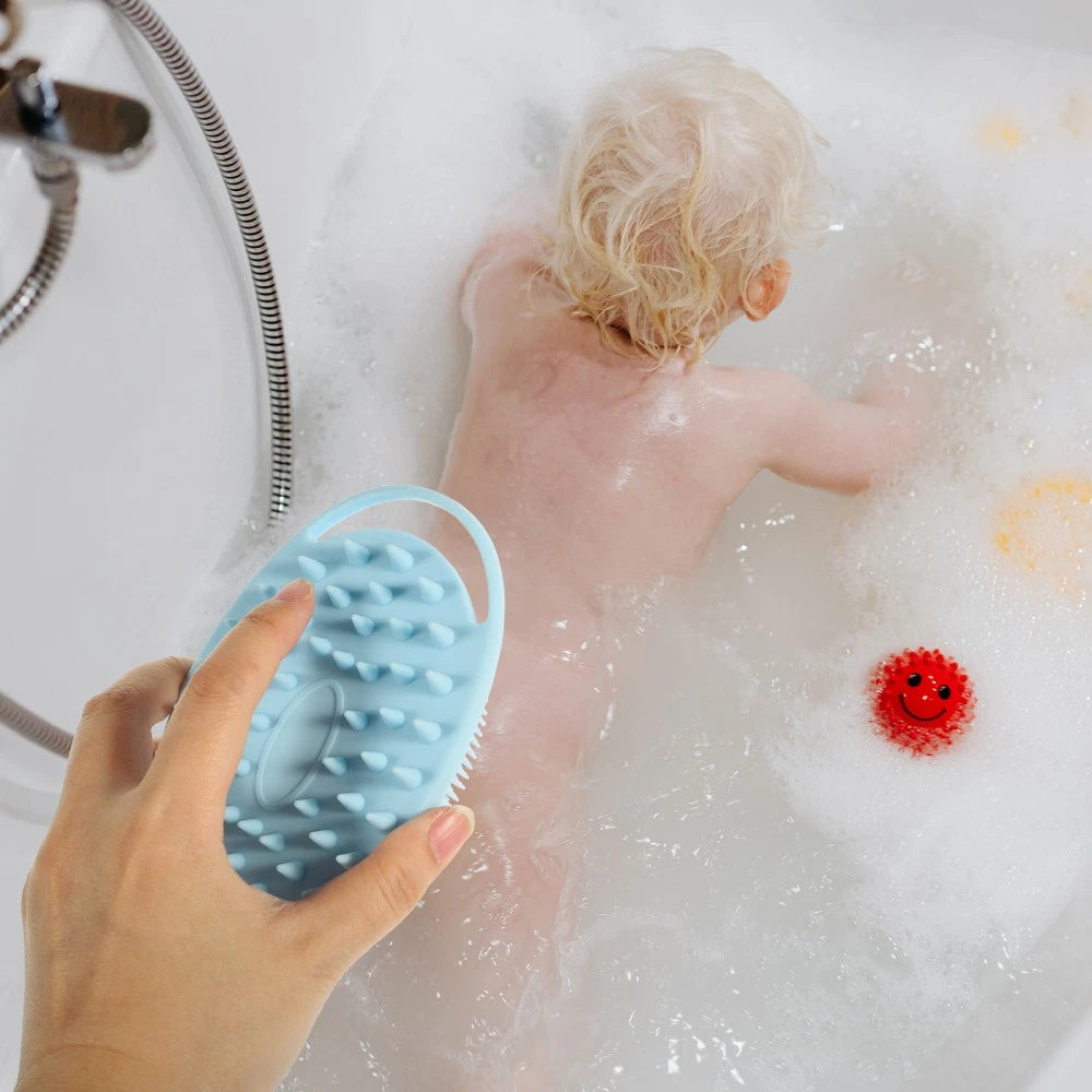 Bath Brush Baby Child Double-sided Silicone Cleaning Bathing Scrubber