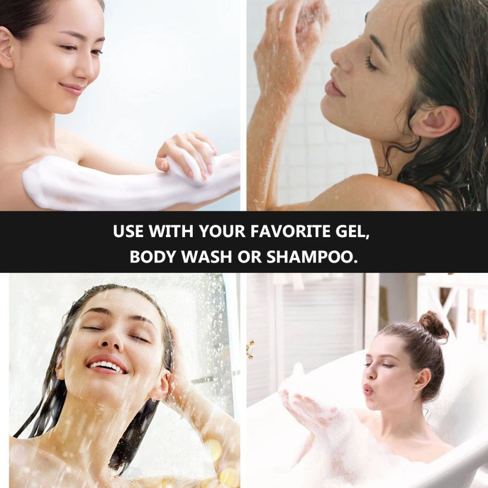 Bath Sponge Brush with Long Handle for Exfoliating and Cleaning Hard Areas